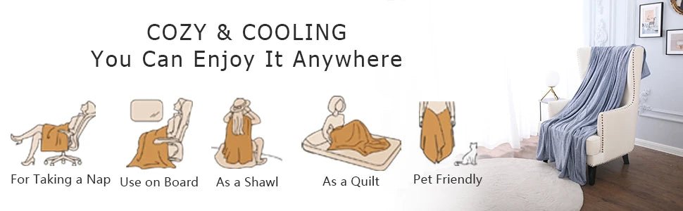 Stay Cool Blanket for Hot Sleepers - Lightweight Summer Relief - silverfoxgoods